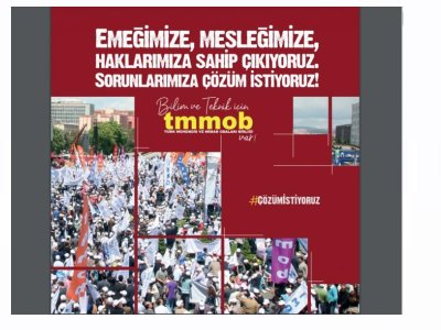 EMEĞİMİZE, MESLEĞİMİZE, HAKLARIMIZA SAHİP ÇIKIYOR SORUNLARIMIZA ÇÖZÜM İSTİYORUZ