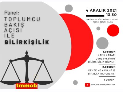 TMMOB TOPLUMCU BAKIŞ AÇISI İLE BİLİRKİŞİLİK PANELİ DUYURUSU