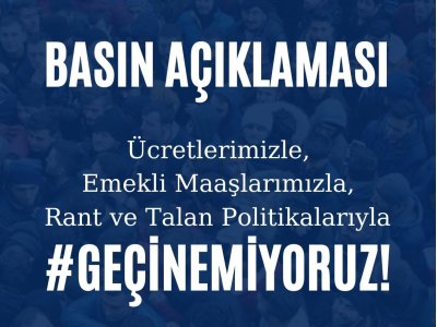 BASIN AÇIKLAMASI: #GEÇİNEMİYORUZ