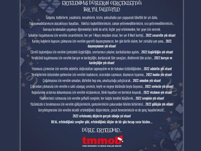 TMMOB`DAN YENİ YIL MESAJI: DÜŞLE, ERTELEME
