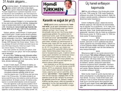 KARANLIK VE SOĞUK BİR YIL (!) (9 EYLÜL, HAMDİ TÜRKMEN)