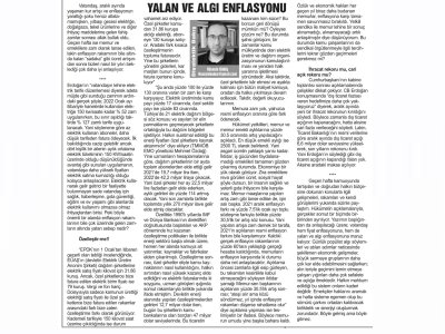 YALAN VE ALGI ENFLASYONU (İSTİKBAL GAZETESİ)