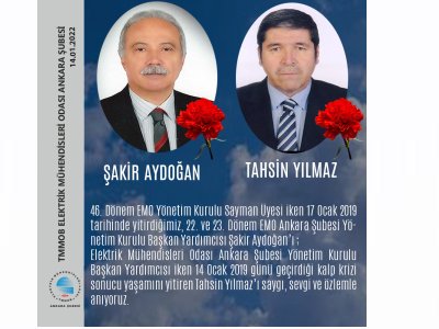 ŞAKİR AYDOĞAN VE TAHSİN YILMAZI SAYGI VE ÖZLEMLE ANIYORUZ