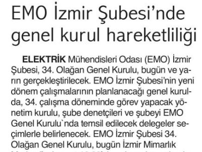 EMO İZMİR ŞUBESİNDE GENEL KURUL HAREKETLİLİĞİ (9 EYLÜL)