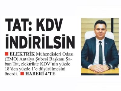 TAT : KDV İNDİRİLSİN (ANTALYA KÖRFEZ - 06.01.2022)