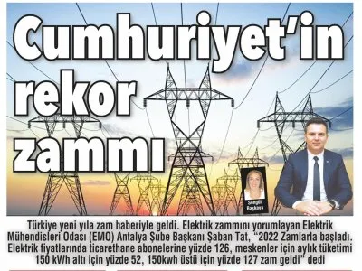 CUMHURİYETİN REKOR ZAMMI (AKDENİZ GERÇEK-03.01.2022)
