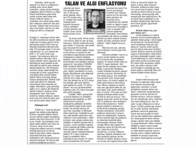 YALAN VE ALGI ENFLASYONU (İSTİKBAL GAZETESİ)