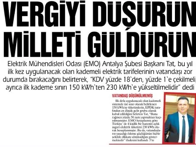 VERGİYİ DÜŞÜRÜN MİLLETİ GÜLDÜRÜN (İLERİ - 06.01.2022)