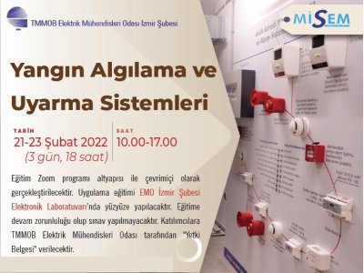 MİSEM EĞİTİMİ: <B>YANGIN ALGILAMA VE UYARMA SİSTEMLERİ </B>