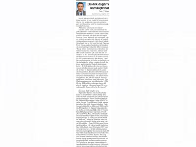 ELEKTRİK DAĞITIMI KAMULAŞTIRILSIN (TARIK ORHAN- DİYARBAKIR YENİGÜN)