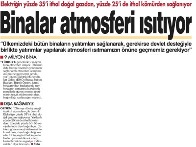 BİNALAR ATMOSFERİ ISITIYOR