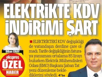 ELEKTRİKTE KDV İNDİRİMİ ŞART (ANTALYA EKSPRES-12.02.2022)