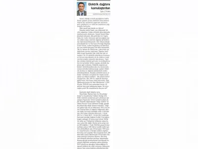 ELEKTRİK DAĞITIMI KAMULAŞTIRILSIN (TARIK ORHAN- DİYARBAKIR YENİGÜN)