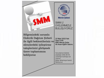 MERSİNDE YER ALAN SMM Lİ ÜYELERİMİZLE BULUŞUYORUZ