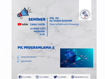 ÇEVRİMİÇİ SEMİNER: PIC PROGRAMLAMA-2