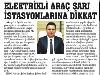 ELEKTRİKLİ ARAÇ ŞARJ İSTASYONLARINA DİKKAT (ANTALYA`DA TİCARET VE SİYASET-18.03.2022)