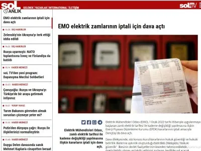 EMO ELEKTRİK ZAMLARININ İPTALİ İÇİN DAVA AÇTI (HABER.SOL.ORG.TR)