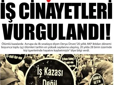 İŞ CİNAYETLERİ VURGULANDI! (AKDENİZ`DE YENİ YÜZYIL - 03.03.2022)