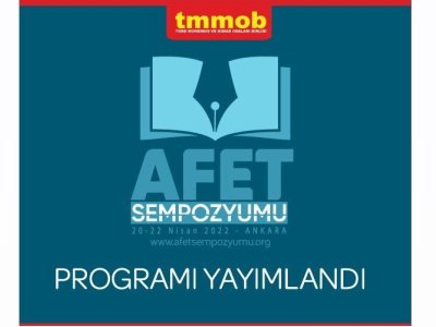 TMMOB AFET SEMPOZYUMU BAŞLIYOR