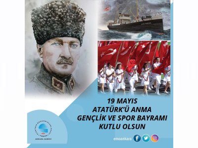 19 MAYIS ATATÜRK`Ü ANMA GENÇLİK VE SPOR BAYRAMI KUTLU OLSUN