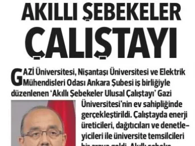 AKILLI ŞEBEKELER ÇALIŞTAYI (HÜRRİYET ANKARA, 13.5.2022)