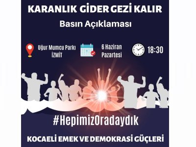 BASIN AÇIKLAMASI: KARANLIK GİDER GEZİ KALIR