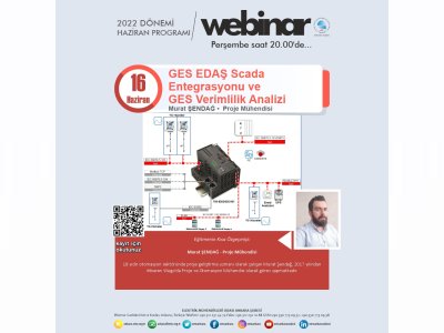 GES EDAŞ SCADA ENTEGRASYONU VE GES VERİMLİLİK ANALİZİ BAŞLIKLI WEBİNAR GERÇEKLEŞECEK