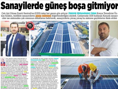 SANAYİCİ YÜZÜNÜ GÜNEŞE DÖNDÜ (KONYANIN SESİ, 17.06.2022)
