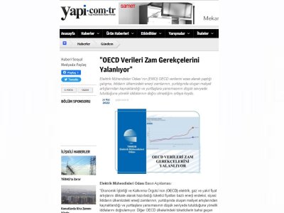 `OECD VERİLERİ ZAM GEREKÇELERİNİ YALANLIYOR` (YAPİ.COM.TR)