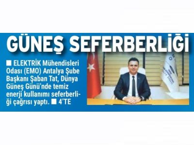 GÜNEŞ SEFERBERLİĞİ (ANTALYA KÖRFEZ - 22.06.2022)