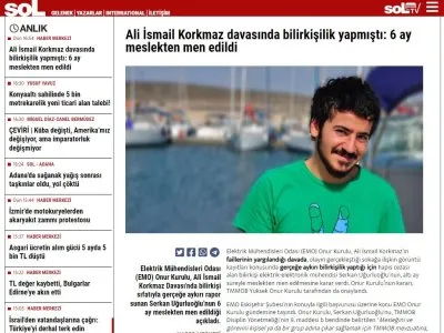 ALİ İSMAİL KORKMAZ DAVASINDA BİLİRKİŞİLİK YAPMIŞTI: 6 AY MESLEKTEN MEN EDİLDİ (HABER.SOL.ORG.TR)