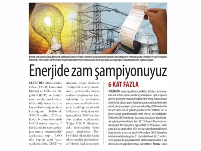 ENERJİDE ZAM ŞAMPİYONUYUZ (YENİ ASYA)