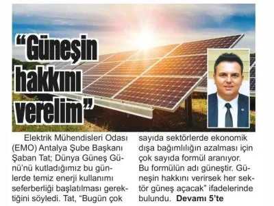 ``GÜNEŞİN HAKKINI VERELİM`` (AKDENİZ`DE YENİ YÜZYIL - 22.06.2022)