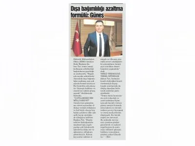 DIŞA BAĞIMLILIĞI AZALTMA FORMÜLÜ:GÜNEŞ (GERÇEK ALANYA-22.06.2022)