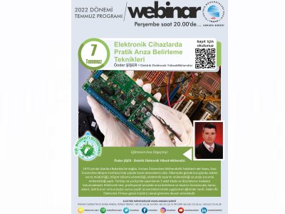 ELEKTRONİK CİHAZLARDA PRATİK ARIZA BELİRLEME TEKNİKLERİ BAŞLIKLI WEBİNAR GERÇEKLEŞECEK