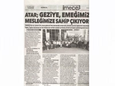 GEZİYE,EMEĞİMİZE,MESLEĞİMİZE SAHİP ÇIKIYORUZ