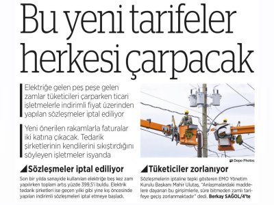 BU YENİ TARİFELER HERKESİ ÇARPACAK (BİRGÜN)