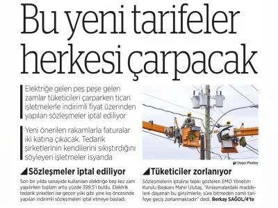 BU YENİ TARİFELER HERKESİ ÇARPACAK (BİRGÜN)