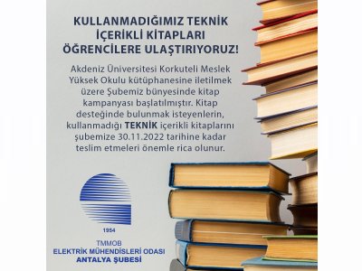 TEKNİK KİTAPLARI ÖĞRENCİLERE ULAŞTIRIYORUZ!
