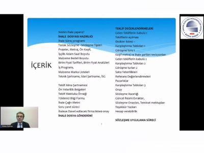 ÇEVRİMİÇİ TEKNİK SEMİNER `ELEKTRİK TESİSAT İŞLERİNDE İHALE VE SÖZLEŞME SÜREÇ YÖNETİMİ` DÜZENLENDİ