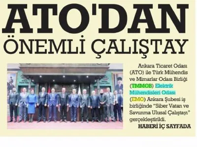 ATO`DAN ÖNEMLİ ÇALIŞTAY (ÇAMLIK ANKARA GAZETESİ, 2.11.2022)