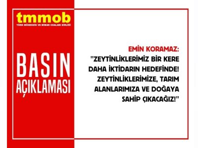ZEYTİNLİKLER BİR KERE DAHA HEDEFTE ZEYTİNLİKLERİMİZE, TARIM ALANLARIMIZA VE DOĞAYA SAHİP ÇIKACAĞIZ!