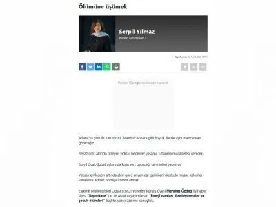 ÖLÜMÜNE ÜŞÜMEK (SERPİL YILMAZ/HALKTV.COM.TR)