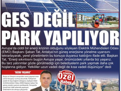 GES DEĞİL PARK YAPILIYOR (ANTALYA GÜNDEM - 04.01.2023)