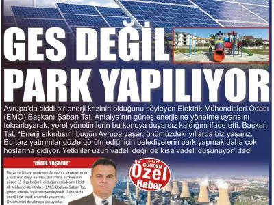 GES DEĞİL PARK YAPILIYOR (ANTALYA GÜNDEM - 04.01.2023)