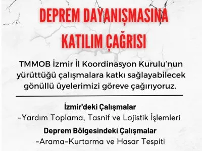 DEPREM DAYANIŞMASINA KATILIM ÇAĞRISI