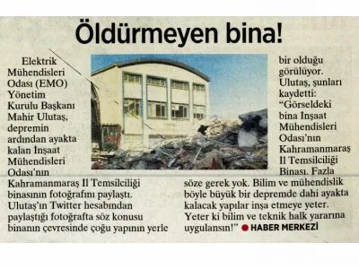 ÖLDÜRMEYEN BİNA! (MİLLİYET)