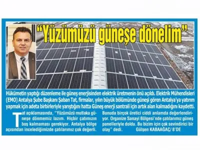 YÜZÜMÜZÜ GÜNEŞE DÖNELİM (AKDENİZ`DE YENİ YÜZYIL-06.02.2023)