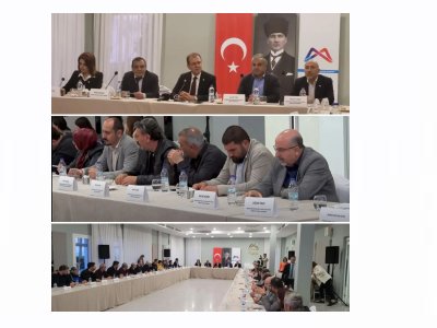 DEPREM BÖLGESİNDE İNCELEMELERİNE DEVAM EDEN EMİN KORAMAZ BAŞKANLIĞINDAKİ TMMOB HEYETİ 8 MART 2023 TARİHİNDE MERSİN BÜYÜKŞEHİR BELEDİYE BAŞKANI VAHAP SEÇER İLE BİR ARAYA GELDİ