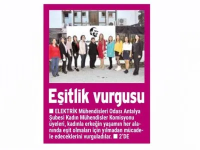 EŞİTLİK VURGUSU (ANTALYA KÖRFEZ - 08.03.2023)